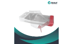 Bolsa con adhesivo tipo exhibidor
