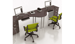 Escritorios para oficinas Legno en L corte