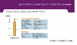 Sonda de contacto de batería Pogo Pin Serie BIP102 para la aplicación de conectores