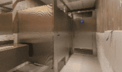 Mampara para sanitarios modelo estándar reforzado 4300 acero inoxidable