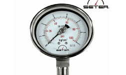 Manómetros industriales 1/2 en acero inoxidable