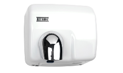 Secador de manos de acero blanco