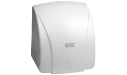 Secador de manos de acero blanco