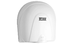 Secador de manos de acero blanco