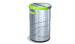 Bote ecológico de acero inoxidable con división 150 lts