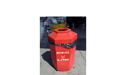 Papelera hexagonal para gasolineras MAPANA