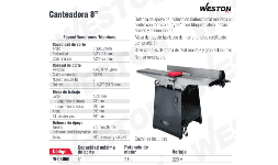 Canteadoras M-03060 Weston 8'' 2HP 220V