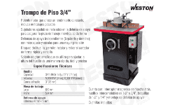 Trompos de piso para madera M-03090 Weston 3/4'' 1.5HP 220V