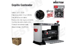 Cepillo canteador para madera M-03040 Weston  13'' 1500W C/2 NAVAJAS 110V 1F