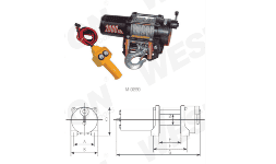 Winch eléctrico dw2000 12v-2000lbs m-00990 weston