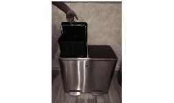 Botes de acero inoxidable con división