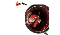 Porta extintores con tapa incluida de piso cilíndrico capacidad 4.5 kg Fire Storm