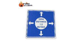 Señalamientos de seguridad Señal informativa en estireno Fire Storm