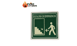 Letreros de emergencia mate o fotoluminicentes Fire Storm