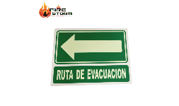 Letreros de emergencia mate o fotoluminicentes Fire Storm