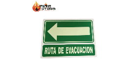 Letreros de salida de emergencia mate o fotoluminicentes Fire Storm