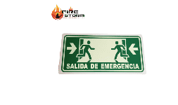 Letreros de salida de emergencia mate o fotoluminicentes Fire Storm