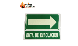 Letreros de salida de emergencia mate o fotoluminicentes Fire Storm