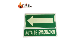 Letreros de salida de emergencia mate o fotoluminicentes Fire Storm