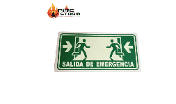 Letreros de salida de emergencia mate o fotoluminicentes Fire Storm