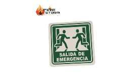 Letreros de salida de emergencia mate o fotoluminicentes Fire Storm