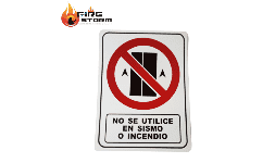 Letreros de señalizacion en estireno Fire Storm