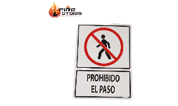 Letreros de señalizacion en estireno Fire Storm
