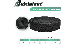 Elásticos crochet negro doble trama 64 mm