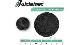 Elásticos crochet negro doble trama 64 mm