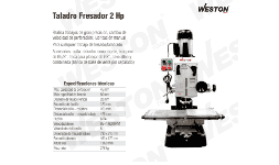 Taladros fresadores 2 Hp M-00550 Weston