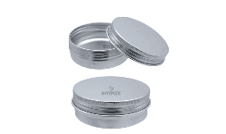 Envases de aluminio tipo tarro con tapa