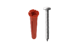 Taquete Juego De 10 Rojos y 10 Tornillos