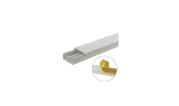 Canaletas blancas con división 20 x 10 mm tramo 6 pies con cinta adhesiva