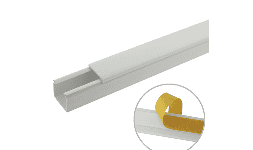 Canaletas De 2cms X 1.7cms En 2 Tramos De 1.10mts Blanco Con Cinta