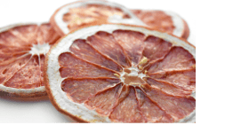 Alimentos deshidratados Naranja deshidratada Rodaja con cáscara
