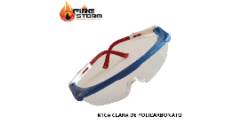 Lentes de seguridad antirayaduras mica de policarbonato humo en Fire Storm