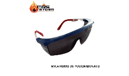 Lentes de seguridad antirayaduras mica de policarbonato humo en Fire Storm