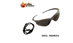 Lentes de seguridad antirayaduras mica de policarbonato humo en Fire Storm