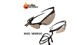 Lentes de seguridad antirayaduras mica de policarbonato humo en Fire Storm