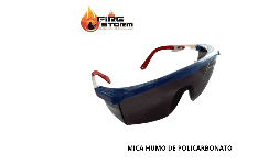 Lentes de seguridad con armazon tricolor mica de policarbonato humo en Fire Storm