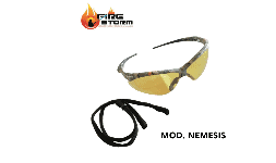 Lentes de seguridad contra rayos uv mica de policarbonato espejo en Fire Storm 