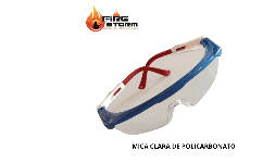 Lentes de seguridad industrial mica de policarbonato ambar en Fire Storm