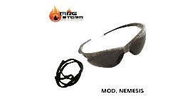 Lentes de seguridad industrial mica de policarbonato ambar en Fire Storm