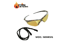 Lentes de seguridad nemesis mica de policarbonato en Fire Storm