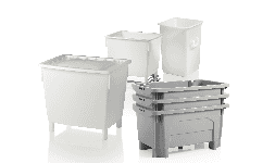Bins de almacenamiento contenedores grandes rectangulares 125, 210, 300, 400 l