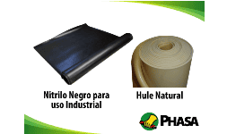 Rollos de hule de 10 metros para uso industrial