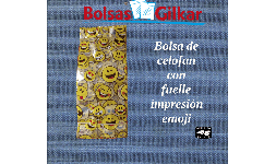 Bolsa de celofán con fuelle impresión emoji