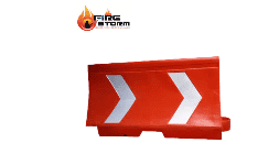 Barreras para vialidad con y sin reflejante en Fire Storm