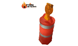 Barreras viales y trafitambos color naranja con y sin reflejante en Fire Storm