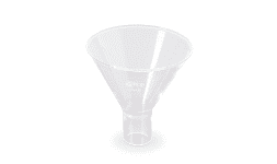 Material de laboratorio embudo de vidrio para polvos 60 MM